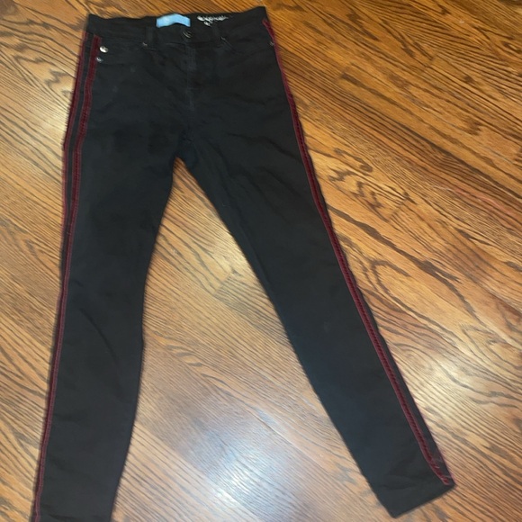 7 For All Man Kind Black Denim Jeans high waist ankle skinny - Picture 2 of 9